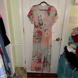 VENUS Floral Multi-Color Maxi Dress